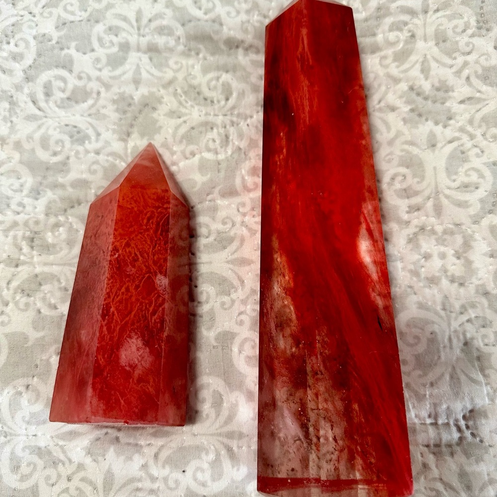 Red Crystal Obelisk Set